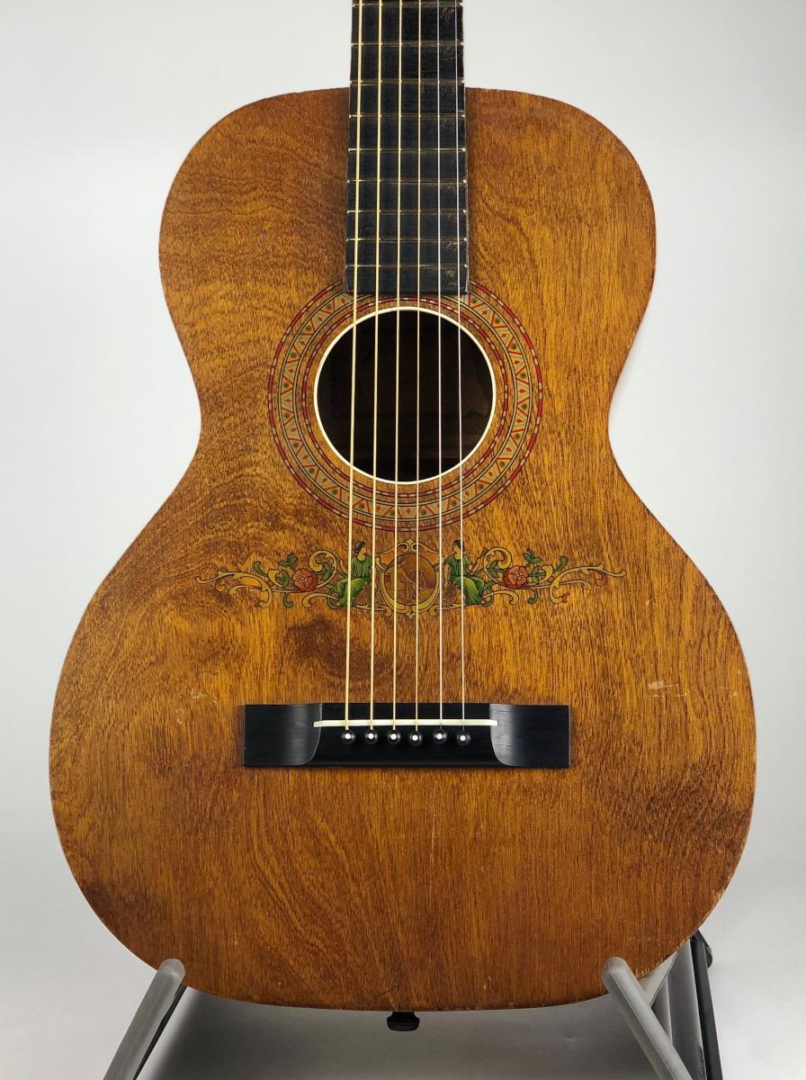 Oscar Schmidt Galiano Decalcomania Concert Size Guitar c 1930  